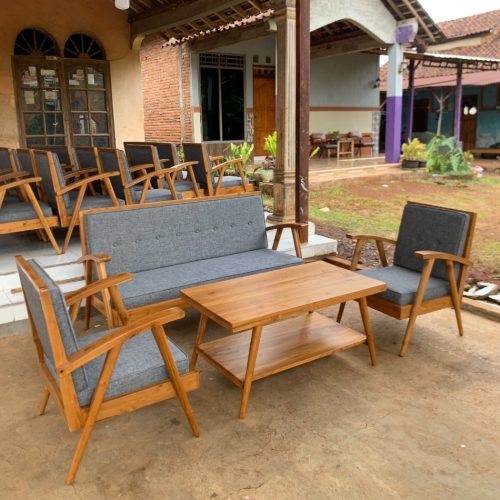 KURSI TAMU MINIMALIS KAYU JATI